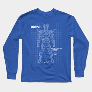 Metal Cluster Hopper Blueprint Long Sleeve T-Shirt